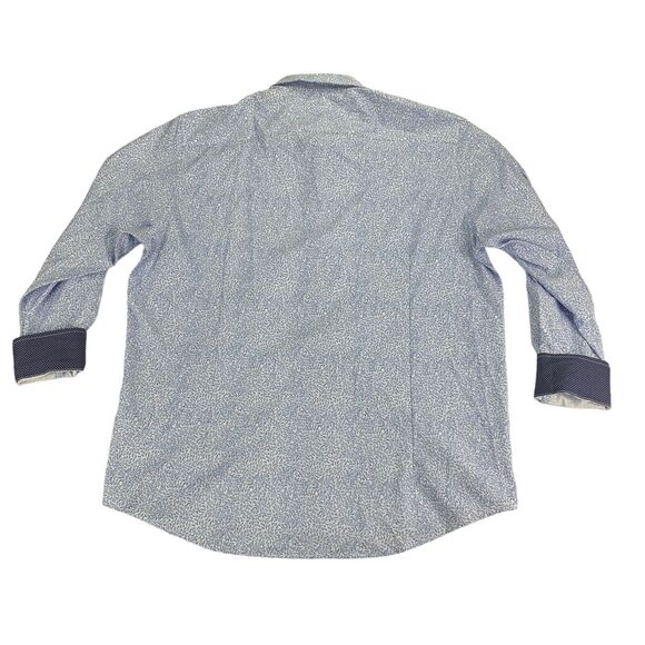 Con.Struct Mens Slim Fit Performance Stretch Dress Shirt Blue 18-18.5 35/35 - Picture 4 of 4